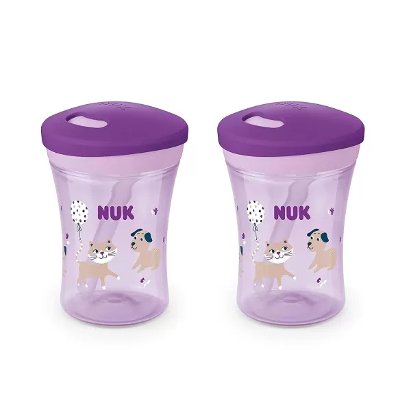 NUK Evolution Straw Cup, 8 oz,2 Count , Colors may vary