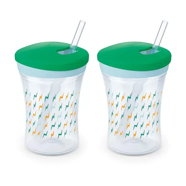 NUK Evolution Straw Cup, 8 oz,2 Count , Colors may vary