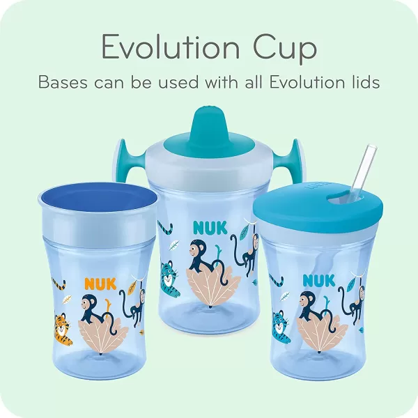 NUK Evolution Straw Cup, 8 oz,2 Count , Colors may vary