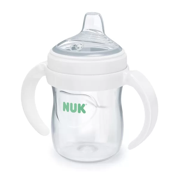 NUK Simply Natural Baby Bottle with SafeTemp, Neutral, 9 Oz, 4 Count