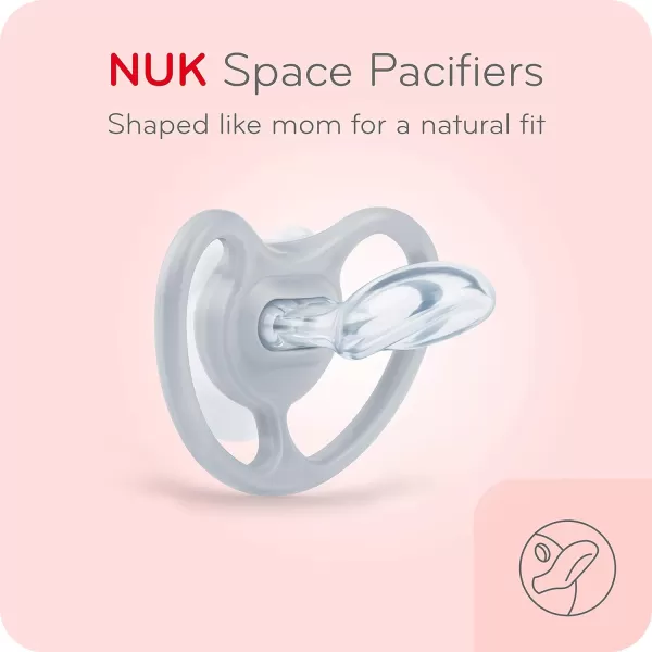 NUK Space Orthodontic Pacifiers, Penguin/Firefly, Cat/Polar Bear, 6-18 Months, Pack of 4