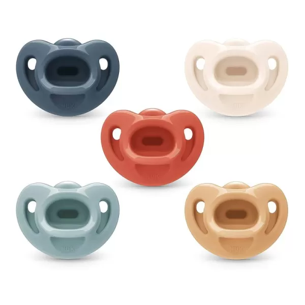 NUK Comfy Orthodontic Pacifiers, 0-6 Months, Timeless Collection, 5 Count 