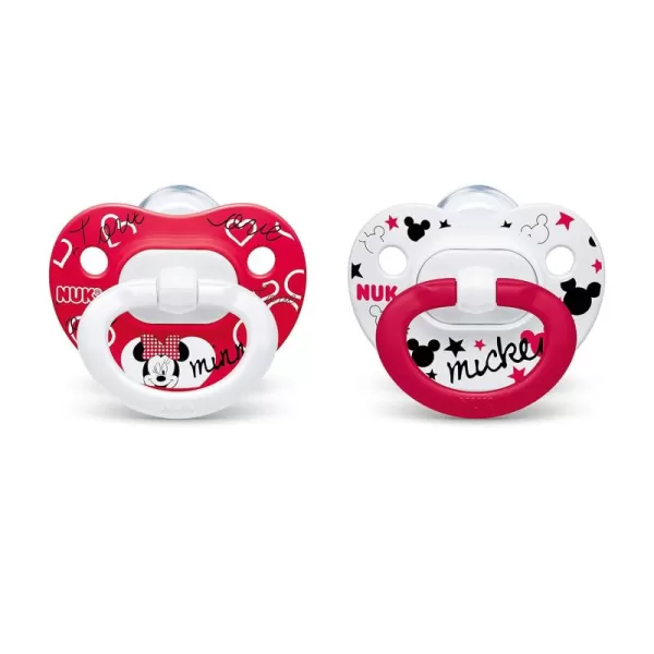 NUK Disney Minnie Mouse Orthodontic Pacifiers, 6-18 Months, 2-Pack