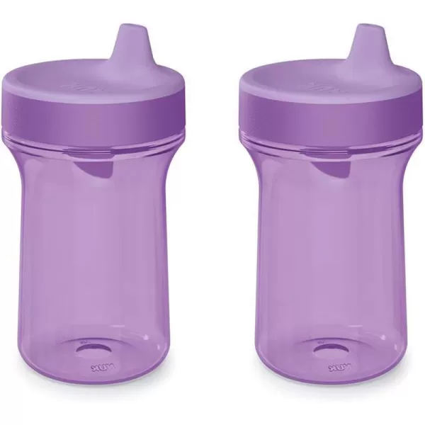 NUK Everlast Weighted Straw Cup, Super-Durable Leakproof Toddler Sippy Cup, Purple, 10 Oz, 2 Count 