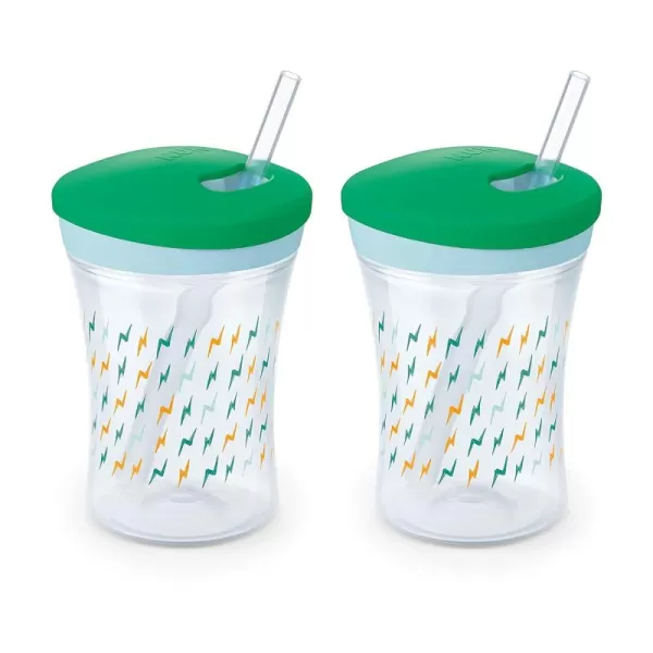 NUK Evolution Straw Cup, 8 oz,2 Count , Colors may vary