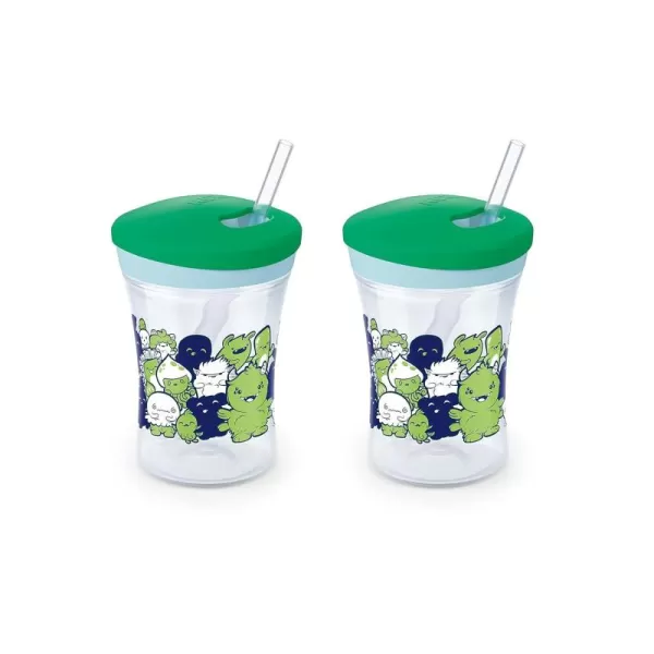 NUK Evolution Straw Cup, 8 oz,2 Count , Colors may vary