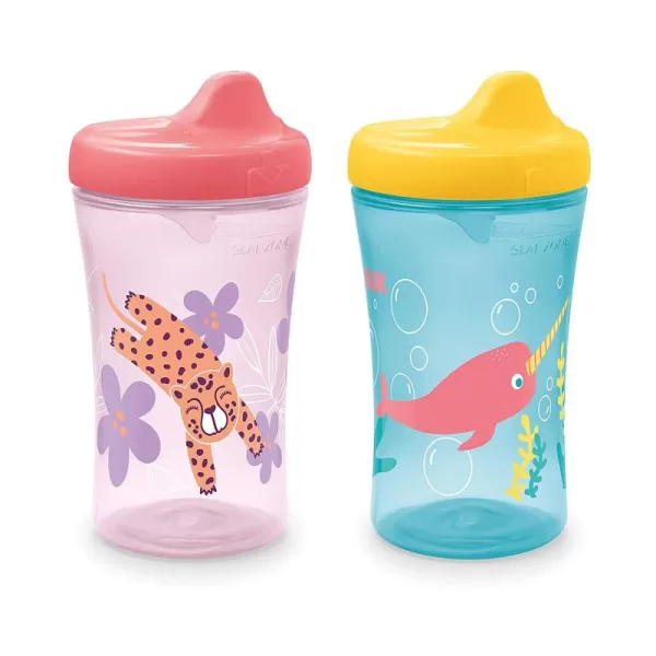 NUK Hide 'n Seek Hard Spout Cup | Sippy Cup with Color-Changing Designs | 2 Count 