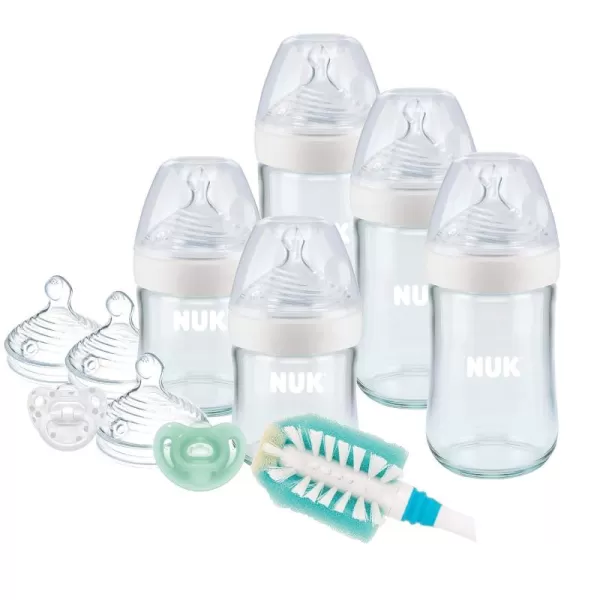 NUK Simply Natural Glass Bottles, 8 Oz, 3 Pack