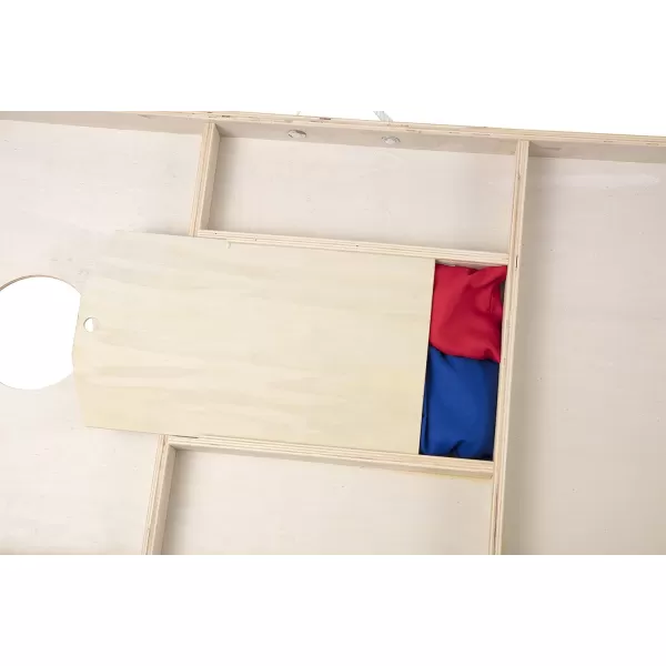 Triumph Sports 2x4 and 2x3 Solid Wood Premium Cornhole Sets - LED Options Available - 8 Bean Bag Toss Bags and Cornhole Boards