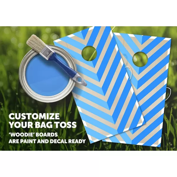 Triumph Sports 2x4 and 2x3 Solid Wood Premium Cornhole Sets - LED Options Available - 8 Bean Bag Toss Bags and Cornhole Boards