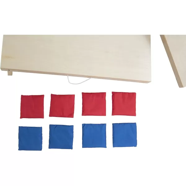 Triumph Sports 2x4 and 2x3 Solid Wood Premium Cornhole Sets - LED Options Available - 8 Bean Bag Toss Bags and Cornhole Boards