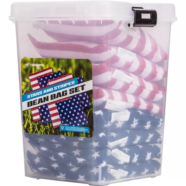 Triumph Sports Cornhole Bags - 8 Pack with Carrying Case - Multiple Styles Available
