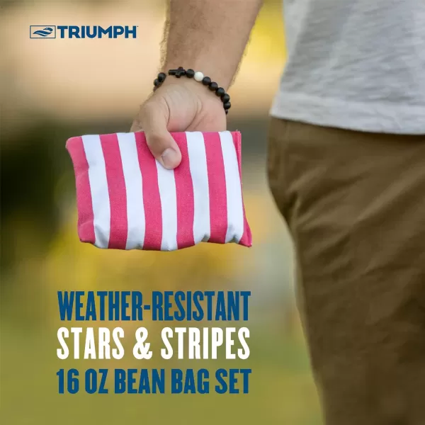 Triumph Sports Cornhole Bags - 8 Pack with Carrying Case - Multiple Styles Available