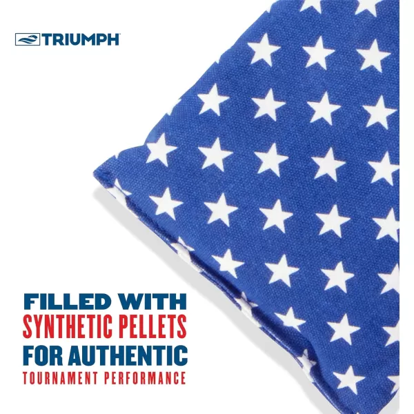 Triumph Sports Cornhole Bags - 8 Pack with Carrying Case - Multiple Styles Available