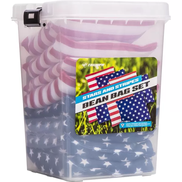 Triumph Sports Cornhole Bags - 8 Pack with Carrying Case - Multiple Styles Available