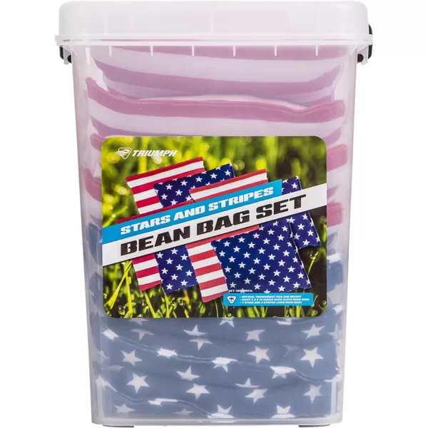 Triumph Sports Cornhole Bags - 8 Pack with Carrying Case - Multiple Styles Available