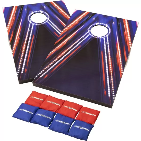 2x3 Premium Cornhole Sets - LED Options Available - 8 Bean Bag Toss Bags and Cornhole Boards Included