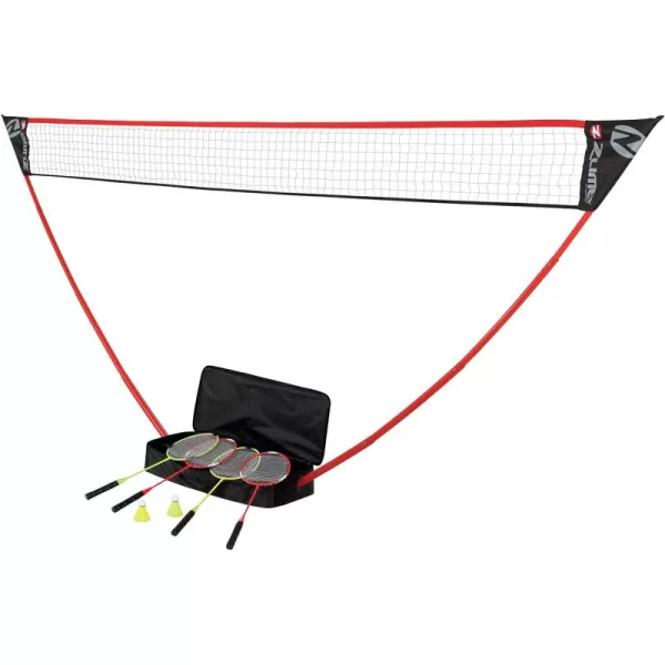 Games Portable Badminton Set with Freestanding Base - Sets Up on Any Surface in Seconds - No Tools or Stakes Required
