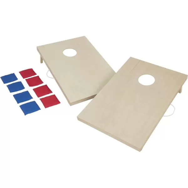 Triumph Sports 2x4 and 2x3 Solid Wood Premium Cornhole Sets - LED Options Available - 8 Bean Bag Toss Bags and Cornhole Boards