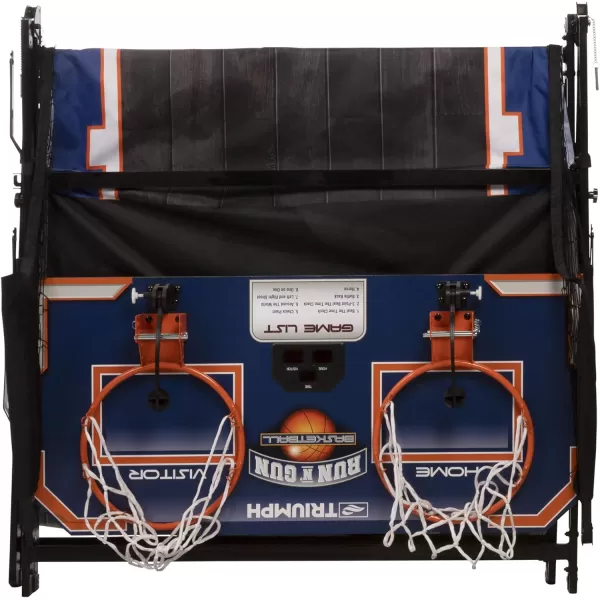 TRIUMPH Sports Run n Gun Arcade Basketball Shootout - 8 Game Modes - Quick and Easy Assembly - Folds 100% Flat for Complete Storage - Fully Portable, Play Inside or Outside