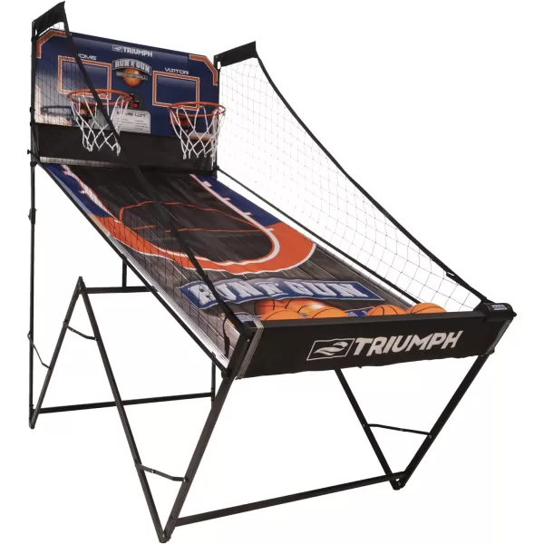 TRIUMPH Sports Run n Gun Arcade Basketball Shootout - 8 Game Modes - Quick and Easy Assembly - Folds 100% Flat for Complete Storage - Fully Portable, Play Inside or Outside