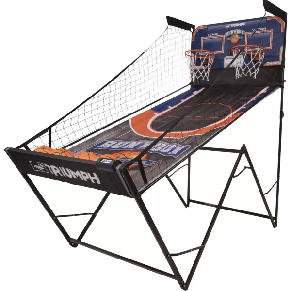 TRIUMPH Sports Run n Gun Arcade Basketball Shootout - 8 Game Modes - Quick and Easy Assembly - Folds 100% Flat for Complete Storage - Fully Portable, Play Inside or Outside
