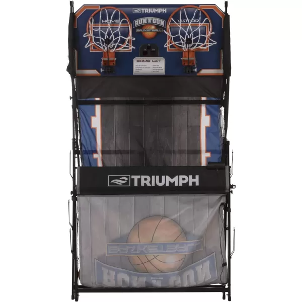 TRIUMPH Sports Run n Gun Arcade Basketball Shootout - 8 Game Modes - Quick and Easy Assembly - Folds 100% Flat for Complete Storage - Fully Portable, Play Inside or Outside