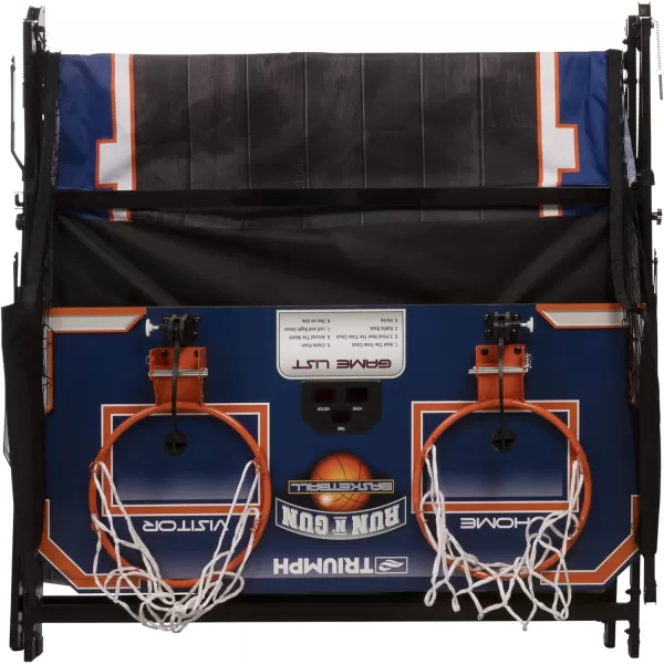 TRIUMPH Sports Run n Gun Arcade Basketball Shootout - 8 Game Modes - Quick and Easy Assembly - Folds 100% Flat for Complete Storage - Fully Portable, Play Inside or Outside