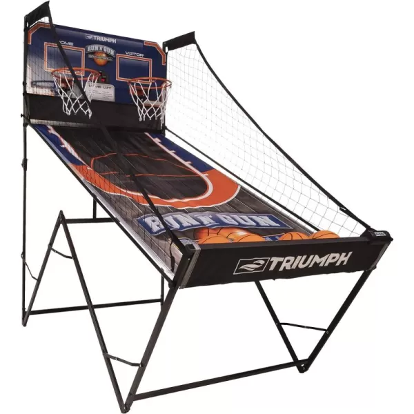 TRIUMPH Sports Run n Gun Arcade Basketball Shootout - 8 Game Modes - Quick and Easy Assembly - Folds 100% Flat for Complete Storage - Fully Portable, Play Inside or Outside