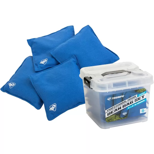 Triumph Sports Black Canvas Cornhole Bags – 4 Bags Included, Size 6" x 6" 16 oz 