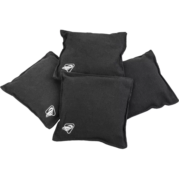 Triumph Sports Black Canvas Cornhole Bags – 4 Bags Included, Size 6" x 6" 16 oz 