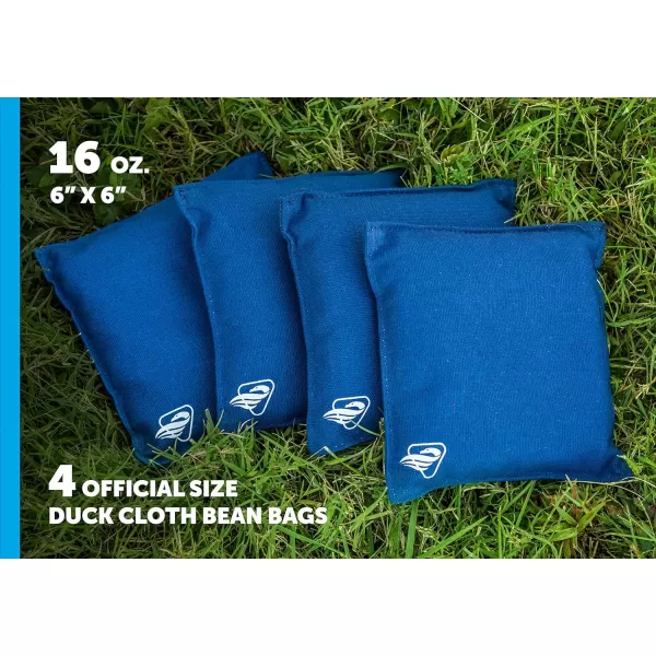 Triumph Sports Black Canvas Cornhole Bags – 4 Bags Included, Size 6" x 6" 16 oz 