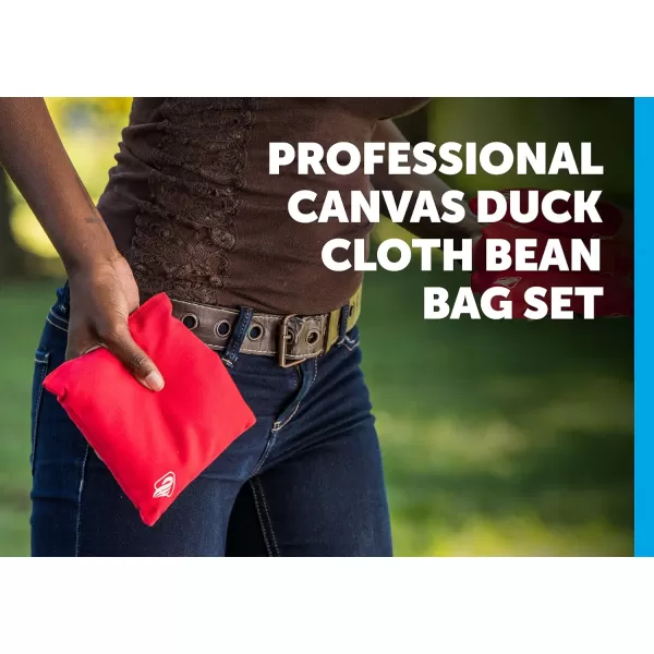 Triumph Sports Black Canvas Cornhole Bags – 4 Bags Included, Size 6" x 6" 16 oz 