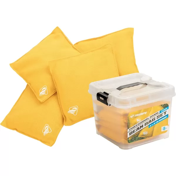 Triumph Sports Black Canvas Cornhole Bags – 4 Bags Included, Size 6" x 6" 16 oz 