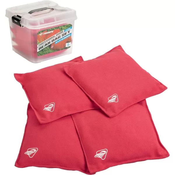Triumph Sports Black Canvas Cornhole Bags – 4 Bags Included, Size 6" x 6" 16 oz 
