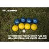 imageTRIUMPH SPORTS USA Premium 100mm Resin Bocce Ball Set  Includes 8 Bocce Balls One 50mm Jack and Carry Case