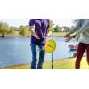 imageTriumph Sports Bottle Battle DiscThrowing Outdoor Target Game Includes Two Aluminum Telescoping Poles Two NonBreakable Bottles and Disc Blue