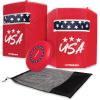imageTriumph Sports Patriotic Disc Flyerz Backyard Target Game with 2 Scoring Cans with Weighted Bases and Flying Disc Easily Portable and Perfect for The Whole Family Multicolor