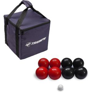 imageTriumph Sports Triumph 100mm Classic Bocce Ball Set  Includes 8 Bocce Balls Jack and Carry Case
