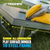 imageTRIUMPH SPORTS USA AllWeather Aluminum 2x3 Cornhole Set  Includes 2 Boards 8 Cornhole Bags and Travel CaseBlue