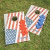 imageTriumph Sports 2x3 Premium Cornhole Sets  LED Options Available  8 Bean Bag Toss Bags and Cornhole Boards IncludedAmerican Flag
