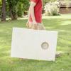 imageTriumph Sports 2x4 and 2x3 Solid Wood Premium Cornhole Sets  Birch Veneer Plywood  Solid Wood Rear Legs  Interior Bag Storage  8 Bags Included2x3 Solid Wood