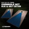 imageTriumph Sports LED 2x4 Cornhole Boards2x4 LED Solid Wood Blue  Grey