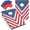imageTriumph Sports 2x3 Premium Cornhole Sets  LED Options Available  8 Bean Bag Toss Bags and Cornhole Boards IncludedLED Stars and Stripes