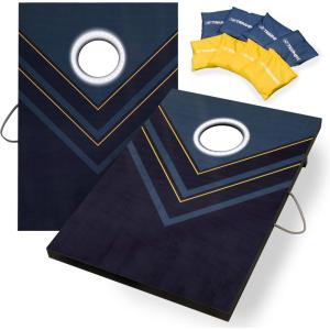 imageTriumph Sports 2x3 Premium Cornhole Sets  LED Options Available  8 Bean Bag Toss Bags and Cornhole Boards IncludedLED Blue  Yellow