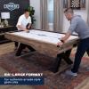 imageAmerican Legend Kirkwood 84 Air Powered Hockey Table with Rustic Wood Finish KShaped Legs and Modern Design