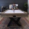 imageAmerican Legend Kirkwood 84 Air Powered Hockey Table with Rustic Wood Finish KShaped Legs and Modern Design