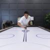 imageAmerican Legend Kirkwood 84 Air Powered Hockey Table with Rustic Wood Finish KShaped Legs and Modern Design
