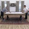 imageAmerican Legend Kirkwood 84 Air Powered Hockey Table with Rustic Wood Finish KShaped Legs and Modern Design