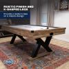 imageAmerican Legend Kirkwood 84 Air Powered Hockey Table with Rustic Wood Finish KShaped Legs and Modern Design
